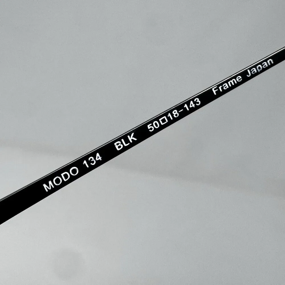 MODO 134 Titanium Black Blue Half Rim Eyeglass Frames 50-18-143